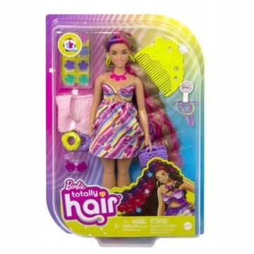 Barbie Totally Hair Lalka z Długimi Włosami HCM89