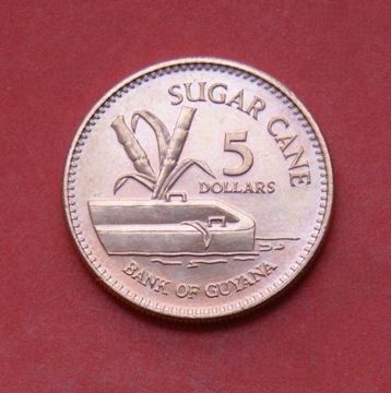 5  Dolarów  2002 r  -   Gujana  stan!