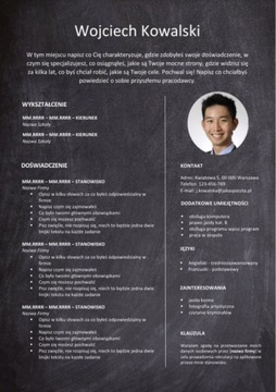 Curriculum Vitae - edytowalny wzór CV, MS Word