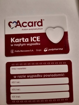 Karta informacyjna ICE - w nagłym wypadku