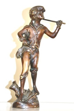 Figura chłopca z koszem winogron brąz Moreau 35cm