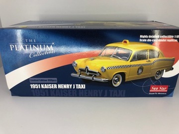 1:18 SUN STAR Kaiser Henry J Taxi 1951 Yellow