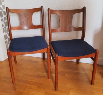 2 Krzesła teakowe 70' teak danish design