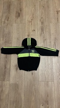 Bluza Adidas Dziecko Czarna Limonka 86-92cm