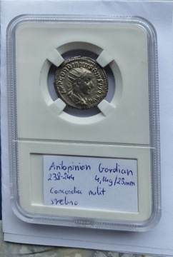 Antoninan Gordian 238-244 ,srebro 4,14g/23mm 