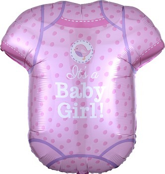 Balon foliowy koszulka-It's a Baby girl, 60cmx55cm