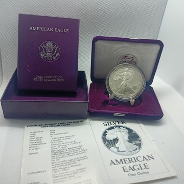 AMERICAN EAGLE 1990 AMERYKAŃSKI ORZEŁ PROOF ASE