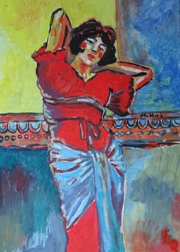 obraz salonu portret hiszpanka dama antyki