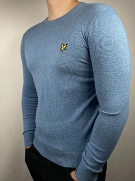 Sweter z okrągłym dekoltem Lyle & Scott S niebieski