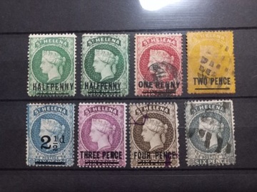 Święta Helena 1884 -1894 znaczki pocztowe 