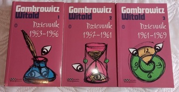 Witold Gombrowicz Dziennik tom 1-3 BDB minus 