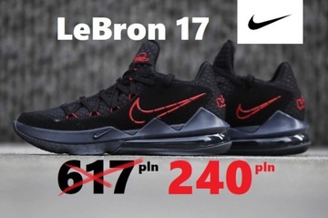 - 60% Nike LeBron 17 Low Black Red