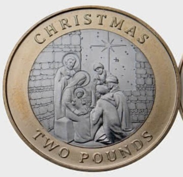 Gibraltar 2 FUNTY 2022 CHRISTMAS szopka ostatnia 