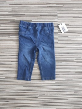 Spodnie legginsy jeans George 62/68