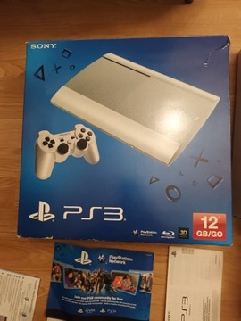 Konsola PlayStation 3 super slim biała z boxem ps3