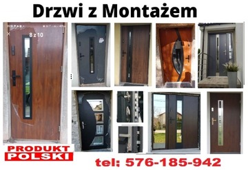 Drzwi zewnętrzne metalowe i drewniane ocieplone 