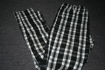 Spodnie 152 krata miękkie miłe zwężane nogawki