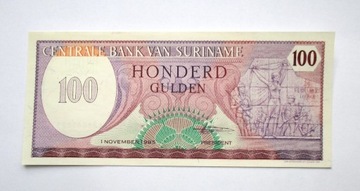 100 Guldenów 1985 r.  Surinam
