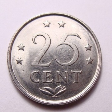 Antyle Holenderskie 25 cents 1981 r. PIĘKNA!