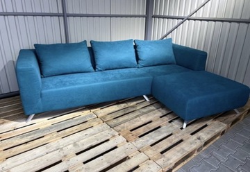 Narożnik Kanapa Sofa Blue nowoczesny Design