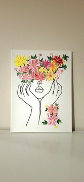 "Kobieta z głową w kwiatach" 
