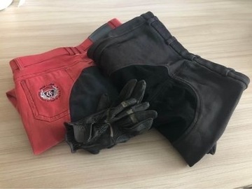 Legginsy jeździeckie + Sportowe rękawiczki