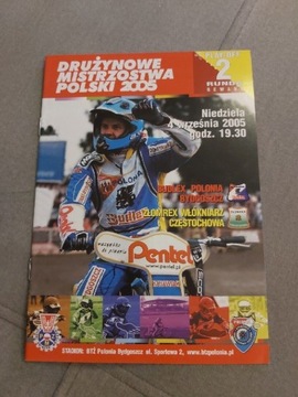 Program Żużel Polonia Bydgoszcz - Częstochowa 2005