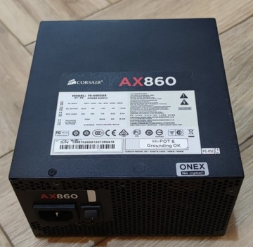 Zasilacz Corsair AX860 860W pełne okablowanie 