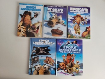 Bajki DVD Zestaw Epoka Lodowcowa 1-5 Komplet 