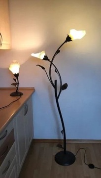 Lampa miedziana komplet 