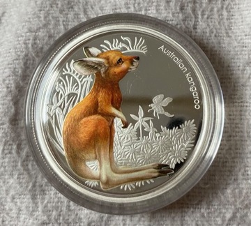 Srebrna moneta 50 cents - Australijskie Dzieci Buszu - Kangurek