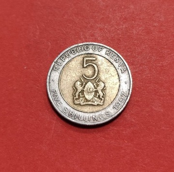 Moneta 5 szylingów 1997, Kenia