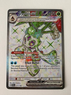 POKEMON KARTA FROSLASS EX 217/182 PARADOX RIFT