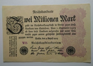 Niemcy - BANKNOT - 1000000 1923  ser. WB UNC-