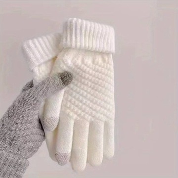 1para termicznych zimowych wełnianych rękawiczek