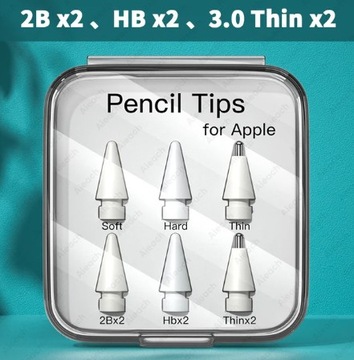 Zestaw końcówek do Apple Pencil gen. 1/2 - 6szt