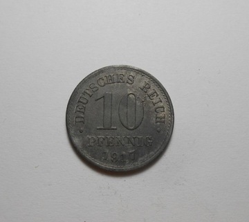 stara moneta 10 Pfennig 1917 Niemcy