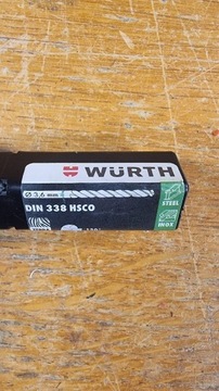 Wiertło Wurth DIN 338 HSCO 3,6mm 0626000360