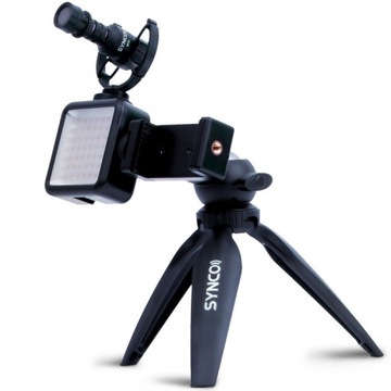 Synco dla vloggera do smartfona mikrofon lampa