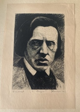 Fryderyk Chopin Grafika z 1954  