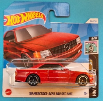 Hot Wheels '89 MERCEDES-BENZ 560 SEC AMG  czerwony