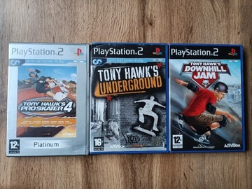 Zestaw gier z serii Tony Hawk na PS2