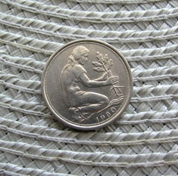Niemcy 50 Pfennig 1980r - f