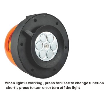 Lampa ostrzegawcza LED marki D-TECHz magnetycznym 