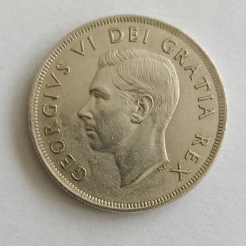 Kanada 1 dolar 1949 r. - srebro