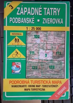 MAPA TURYSTYCZNA  TATRY ZACHODNIE 