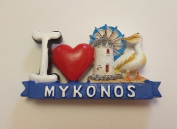 Magnes na lodówkę, Mykonos, Grecja.