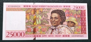 Madagaskar 25000 franks UNC 