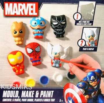 Avengers Marvel zestaw figurki forma gipsowa farby