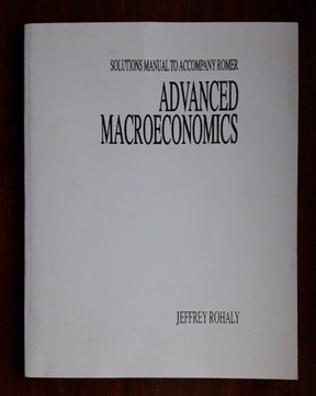 Advanced Macroeconomics Solutions manual for Romer